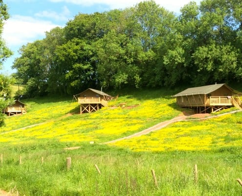 Brownscombe's three safari tents can sleep up to 20 people, making them a great choice for families and groups